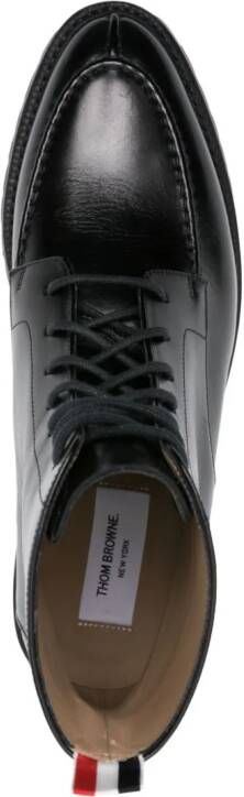 Thom Browne Wingtip leren laarzen Zwart