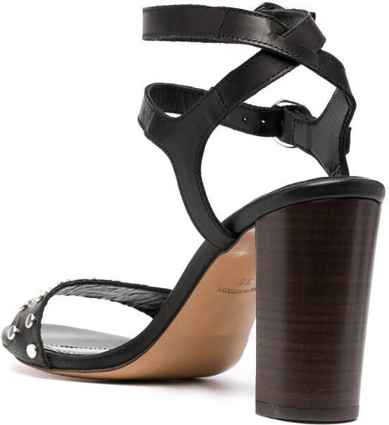 Tila March Flamenco sandalen met enkelbandjes Zwart