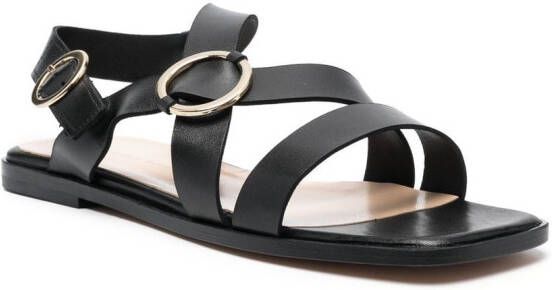 Tila March Gab sandalen met vierkante neus Zwart