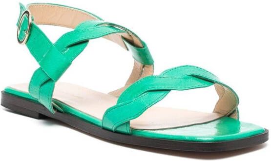 Tila March Rhea gevlochten sandalen Groen