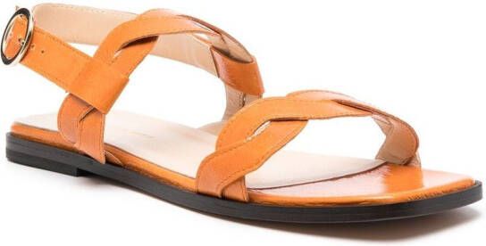 Tila March Rhea gevlochten sandalen Oranje