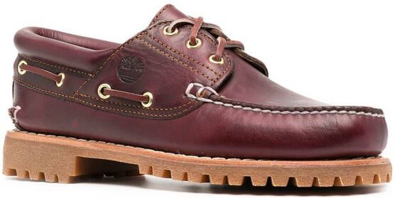 Timberland 3-Eye schoenen met chunky zool Rood