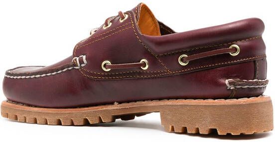 Timberland 3-Eye schoenen met chunky zool Rood