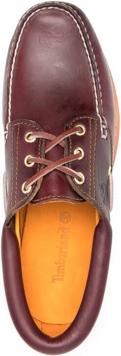 Timberland 3-Eye schoenen met chunky zool Rood