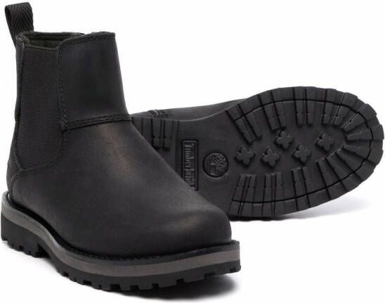 Timberland Kids Leren Chelsea laarzen Zwart