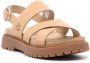 Timberland Leren sandalen met logo-reliëf Beige - Thumbnail 2