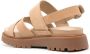 Timberland Leren sandalen met logo-reliëf Beige - Thumbnail 3