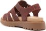 Timberland Leren sandalen met logo-reliëf Rood - Thumbnail 3