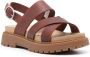 Timberland Leren sandalen met logo-reliëf Rood - Thumbnail 2