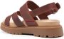 Timberland Leren sandalen met logo-reliëf Rood - Thumbnail 3