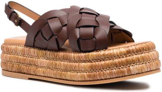 Tod's Leren espadrilles Bruin