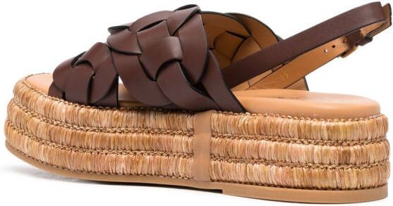 Tod's Leren espadrilles Bruin