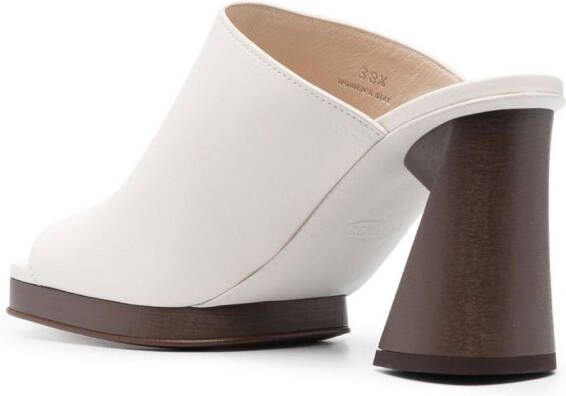 Tod's Muiltjes met bewerkte hak Beige