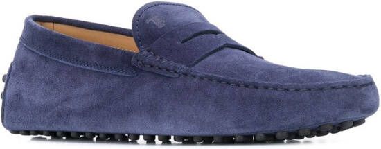 Tod's City Gommino loafers met textuur Blauw