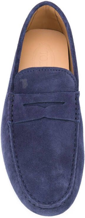 Tod's City Gommino loafers met textuur Blauw