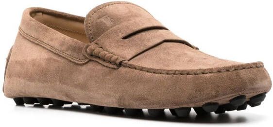 Tod's City Gommino suède schoenen Bruin