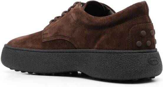 Tod's Derby schoenen met geborduurd logo Bruin