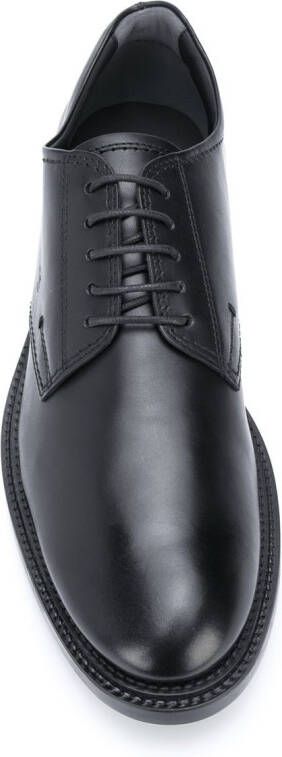 Tod's Derby schoenen met logo reliëf Zwart