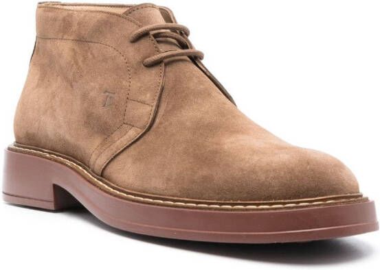 Tod's Suède desert boots Bruin