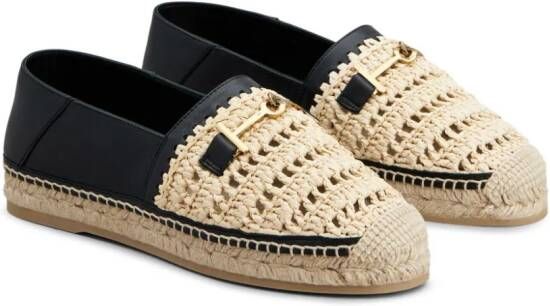 Tod's Geweven leren espadrilles Zwart