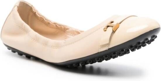 Tod's Gommino ballet pumps Beige