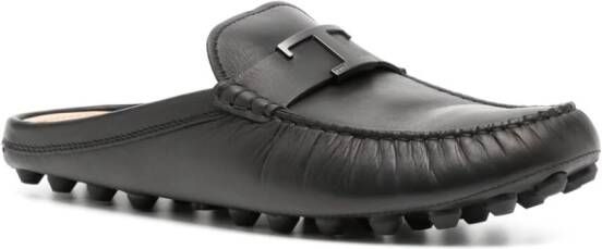 Tod's Gommino Bubble leren muiltjes Zwart
