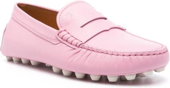 Tod's Gommino suède loafers Roze
