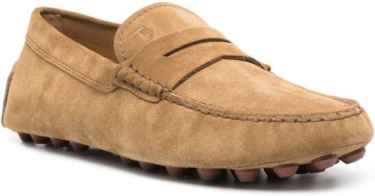 Tod's Gommino Bubble suède loafers Beige