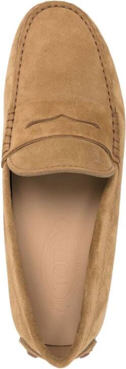 Tod's Gommino Bubble suède loafers Beige