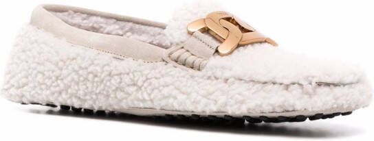 Tod's Gommino lammy loafers Wit