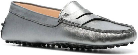 Tod's Gommino leren loafers Zilver