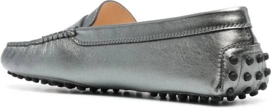 Tod's Gommino leren loafers Zilver