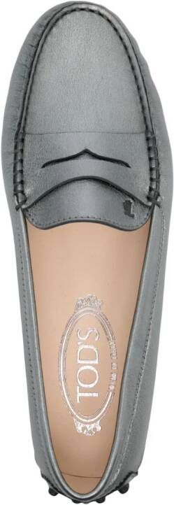 Tod's Gommino leren loafers Zilver