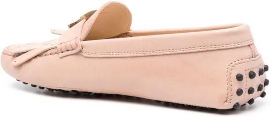 Tod's Gommino loafers met franje Roze