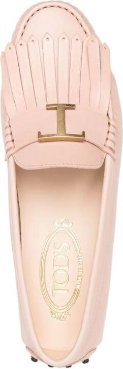 Tod's Gommino loafers met franje Roze