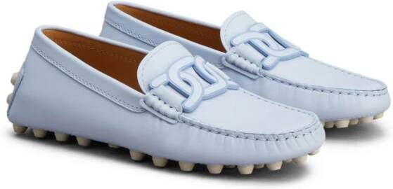 Tod's Gommino loafers met kettingpatroon Blauw