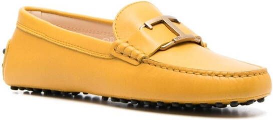 Tod's Gommino loafers met logoplakkaat Geel