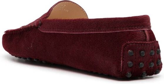 Tod's Gommino loafers met ronde neus Rood