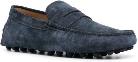 Tod's Gommino suède loafers Blauw