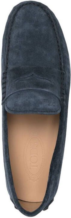 Tod's Gommino suède loafers Blauw