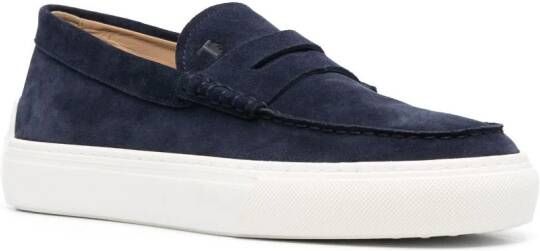 Tod's Gommino suède loafers Blauw