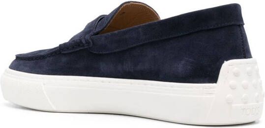 Tod's Gommino suède loafers Blauw