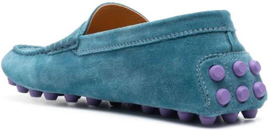 Tod's Gommino suède loafers Blauw