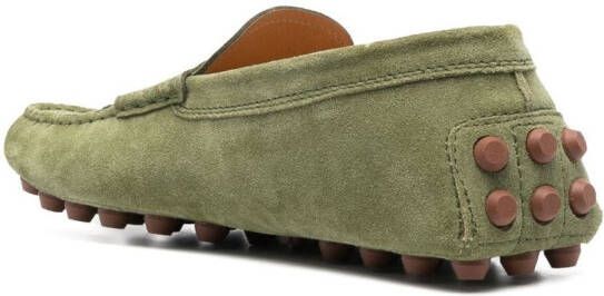 Tod's Gommino suède loafers Groen