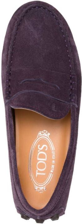 Tod's Gommino suède loafers Paars