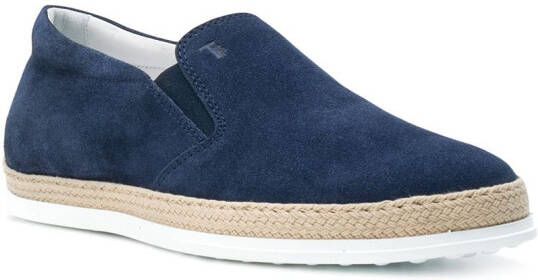 Tod's instap-espadrilles Blauw