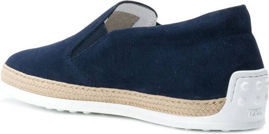 Tod's instap-espadrilles Blauw