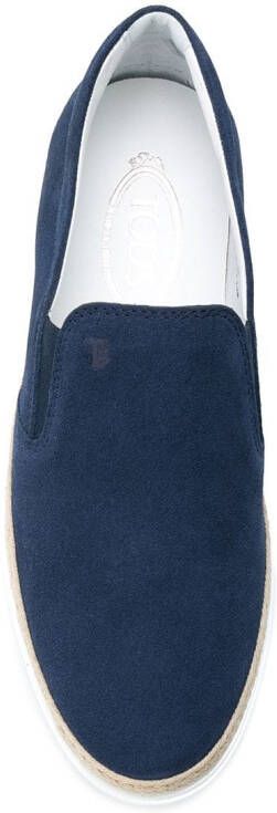 Tod's instap-espadrilles Blauw