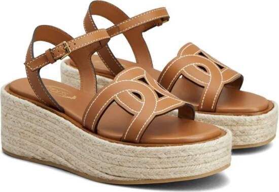 Tod's Kate espadrilles met plateauzool Bruin