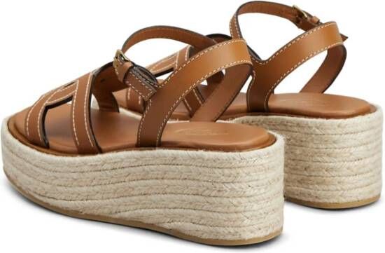 Tod's Kate espadrilles met plateauzool Bruin